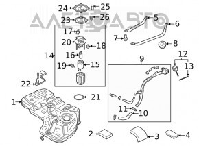 Топливный насос бензонасос Hyundai Santa FE 19-20 2.0, 2.4