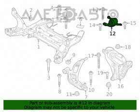 Bucșă de suspensie inferioară dreapta față BMW X1 F48 16-22 cu suport