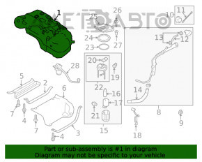 Rezervor de combustibil Hyundai Tucson 16-20 AWD