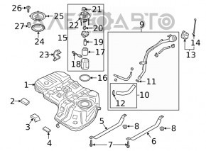 Топливный бак Hyundai Santa FE 19-20 2.0, 2.4