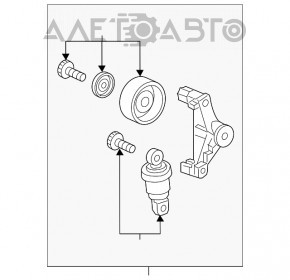 Ролик натяжитель приводного ремня Honda Accord 18-22 2.0T новый OEM оригинал