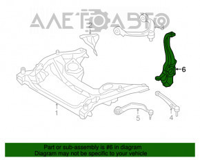 Цапфа передняя левая BMW 7 G11 G12 16-22 RWD