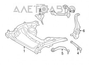 Цапфа передняя левая BMW 7 G11 G12 16-22 RWD