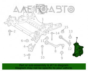 Цапфа передняя левая BMW X3 G01 18- развал minus