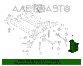 Capacul frontal stânga BMW X3 G01 18- reglabil plus