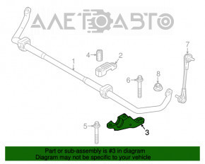 Suportul de fixare a stabilizatorului față stânga jos BMW 5 G30 17-23 AWD