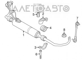 Bară stabilizatoare față dreapta BMW 5 G30 17-23 RWD