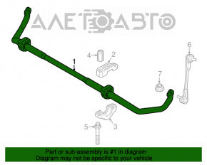 Стабилизатор передний BMW 5 G30 17-23 2.0T, 3.0T RWD