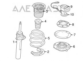 Amortizorul din față dreapta pentru BMW X1 F48 16-22, nou, original OEM.