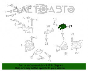 Pernele motorului din spate stânga pentru Volvo XC90 16-22 sunt crăpate.