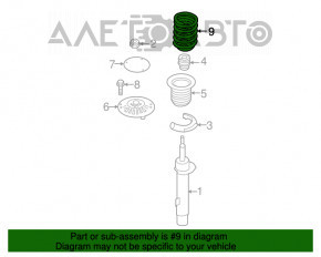 Arcul de suspensie din față dreapta BMW 3 F30 12-18 rwd