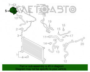 Rezervor de expansiune pentru răcirea Volvo XC90 16-22 cu capac