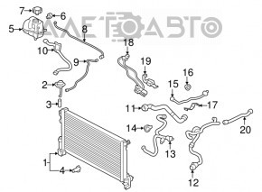 Rezervor de expansiune pentru răcirea Volvo XC90 16-22 cu capac