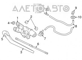 Trapezul de curățare cu motor spate pentru Volvo XC90 16-22