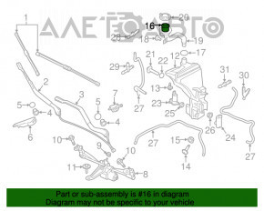 Duza gatului stergatorului parbrizului Volvo XC90 16-22 fara capac