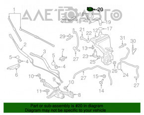 Capacul rezervorului de lichid de spălare Volvo XC90 16-22