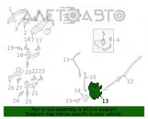 Blocarea ușii din față dreapta a Volvo XC90 16-22