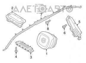 Подушка безопасности airbag пассажирская в торпеде Volvo XC90 16-22