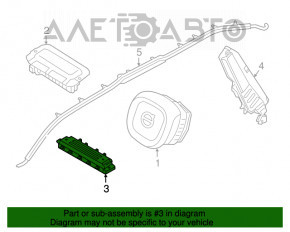 Подушка безопасности airbag коленная водительская левая Volvo XC90 16-22