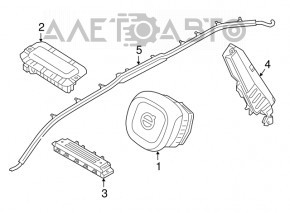 Подушка безопасности airbag коленная водительская левая Volvo XC90 16-22