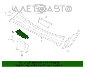 Решетка дворников пластик Volvo XC90 16-22