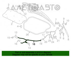 Cablu de deschidere a capotei pentru Volvo XC90 16-22