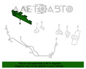 Suportul de parcare pe grila inferioară a bara de protecție față dreapta pentru Volvo XC90 16-19, nou, original