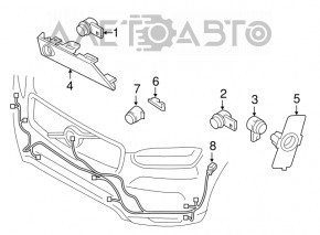 Suportul de parcare pe grila inferioară a bara de protecție față dreapta pentru Volvo XC90 16-19, nou, original