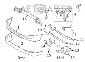 Накладка заднего бампера нижняя Volvo XC90 16-22 под хром насадки без фаркопа OEM