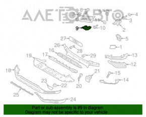 Suportul de prindere a bara de protectie fata stanga sub far Volvo XC90 16-22 nou OEM original