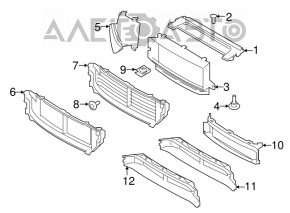 Deflectorul intercoolerului drept Volvo XC90 16-22