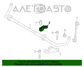 Suportul de fixare a stabilizatorului frontal dreapta sus BMW 5 G30 17-23 AWD, RWD