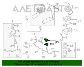 Blocul de supape pentru suspensia pneumatică Volvo XC90 16-22