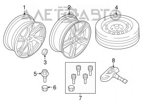 Roata de rezerva pentru Volvo XC90 16-22 T125/80R18