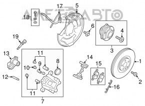 Senzor ABS spate dreapta Volvo XC90 16-22