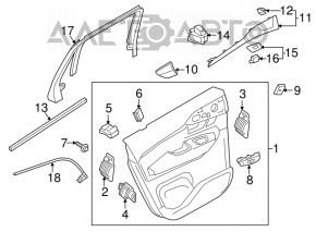 Capac usa interioara spate stanga Volvo XC90 16-22