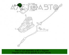 Maner cutie de viteze Volvo XC90 16-22 piele neagră, crom