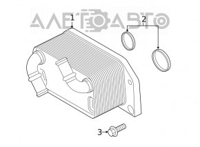 Radiator de ulei pentru motorul Volvo XC90 16-22