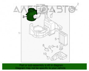 Motorul ventilatorului de încălzire a treia rând Volvo XC90 16-22