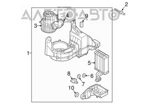 Motorul ventilatorului de încălzire a treia rând Volvo XC90 16-22