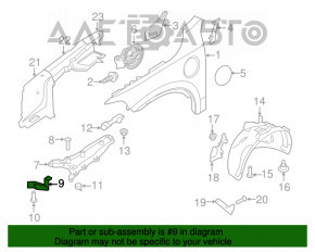 Suport aripi dreapta față Volvo XC90 16-22