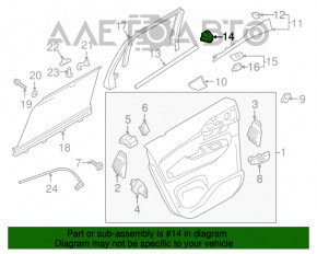 Controlul geamului electric din față dreapta pentru Volvo XC90 16-22 cu capac, argintiu.