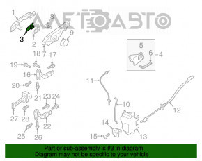 Capac maner usa spate dreapta Volvo XC90 16-22