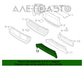 Grila de aerisire inferioară pentru Volvo XC90 16-20 are prinderea ruptă.