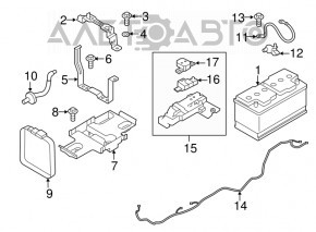 Suport baterie asamblat Volvo XC90 16-22