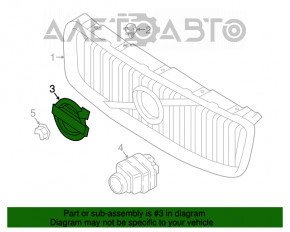 Grila radiatorului Volvo XC90 16-22 cu emblemă pentru cameră