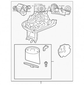 Oglindă laterală stângă Volvo XC90 16-22, 14 pini, semnalizare, încălzire, auto-întunecare, BSM, bej