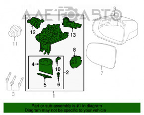 Oglindă laterală stângă Volvo XC90 16-22, semnalizator, încălzire, auto-întunecare, BSM, cameră