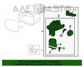 Oglindă laterală dreapta Volvo XC90 16-22, semnalizator, încălzire, auto-întunecare, BSM