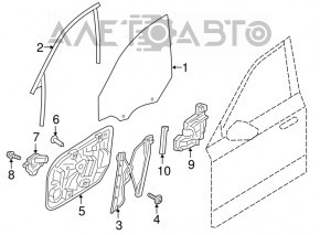 Geam electric cu motor dreapta fata Volvo XC90 16-22 cu panou